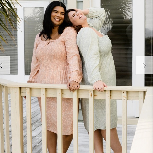 Able Joyce Smocked Midi Dress 100% viscose Size xxl new pockets - Picture 15 of 15